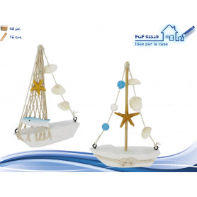 BARCHETTA LEGNO DECORATIVA MARE
