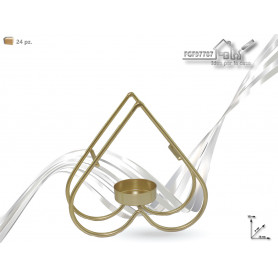 PORTA CANDELA METALLO COL. ORO