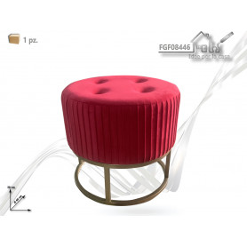 POUF METALLO ORO C/SEDUTA  BORDEAUX