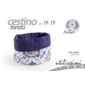 CESTINO TONDO AMALFI 19*19