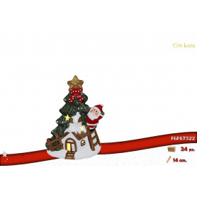 ALBERO  TERRACOTTA  BABBO NATALE C/