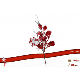 PICK CON BACCHE ROSSE  E DECORAZION