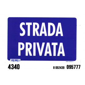 TARGHETTA STRADA PRIVATA 20*30CM J4